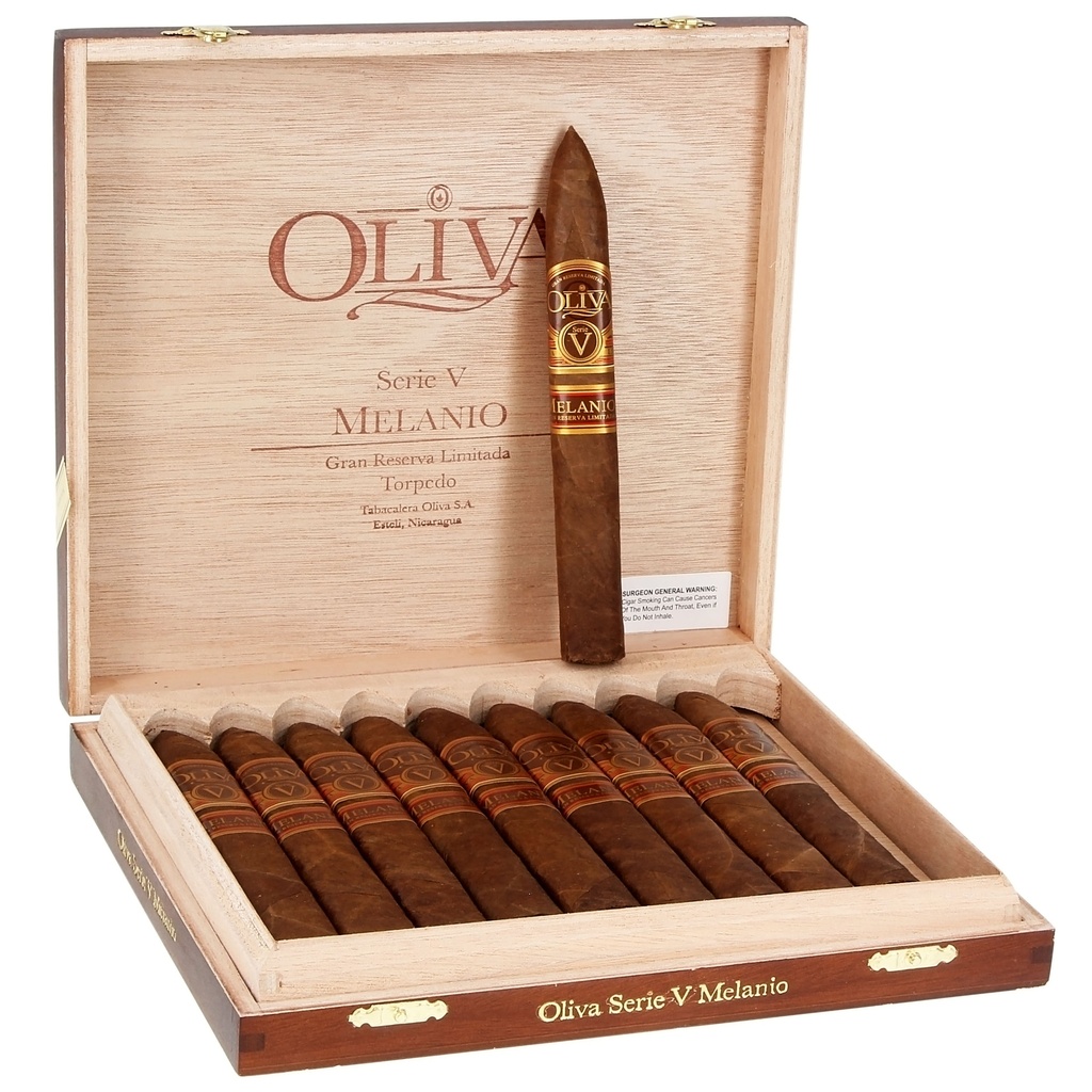 Oliva Serie V Melanio Torpedo Box of 10 - 6" 1/2 x 52