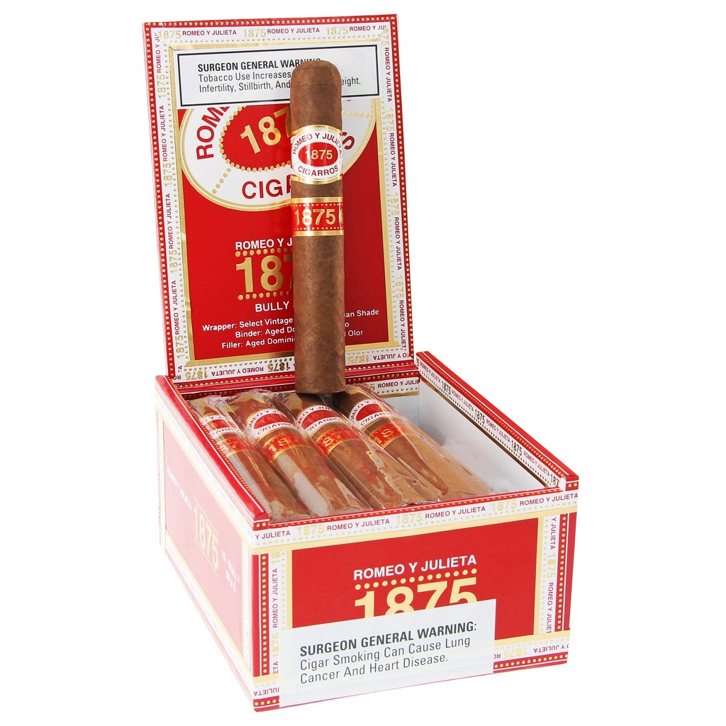 1875 By Romeo y Julieta Bully Box of 15 - 5" x 50