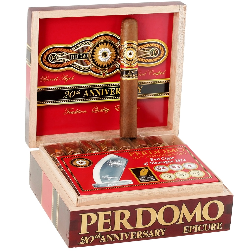 Perdomo 20th Anniversary Sun Grown Epicure Box of 24 - 6" x 56