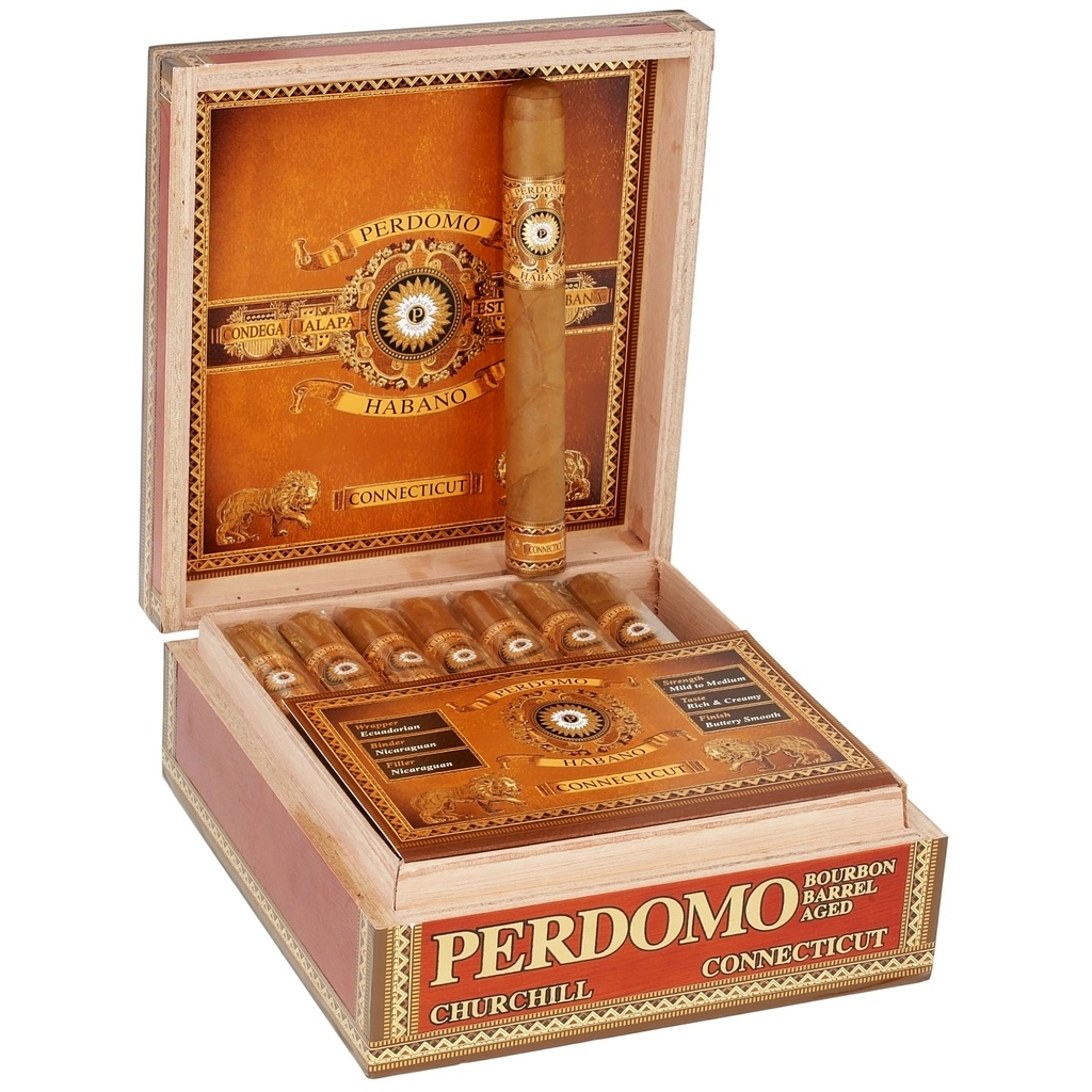 Perdomo Habano Connecticut Churchill Box of 24 - 7" x 54