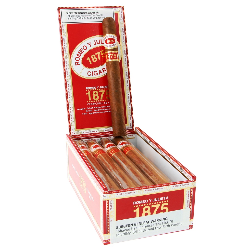 1875 By Romeo y Julieta Churchill Box of 15 - 7" x 50