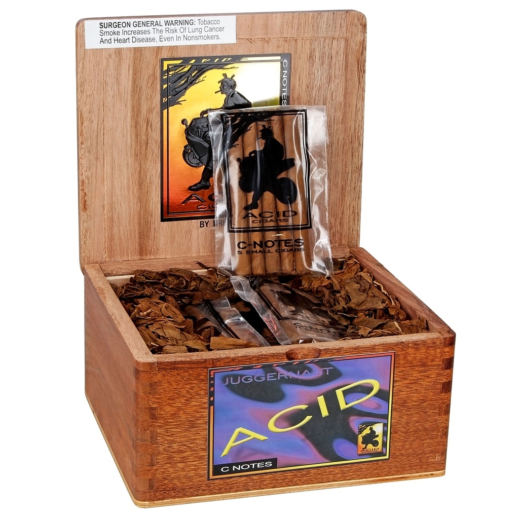 Acid Purple (Juggernaut) C-Notes Small Cigar Box of 100