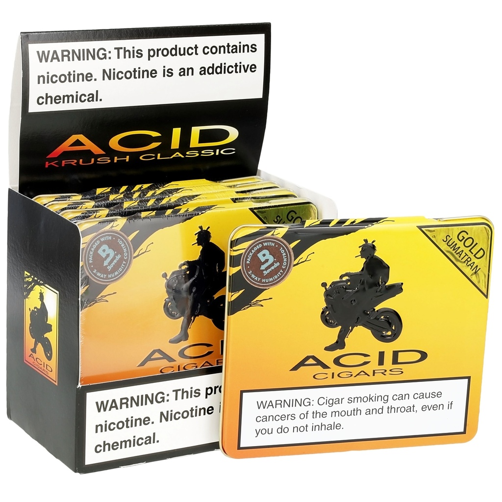 Acid Yellow Gold Sumatra Krush Small Cigar Tin of 5