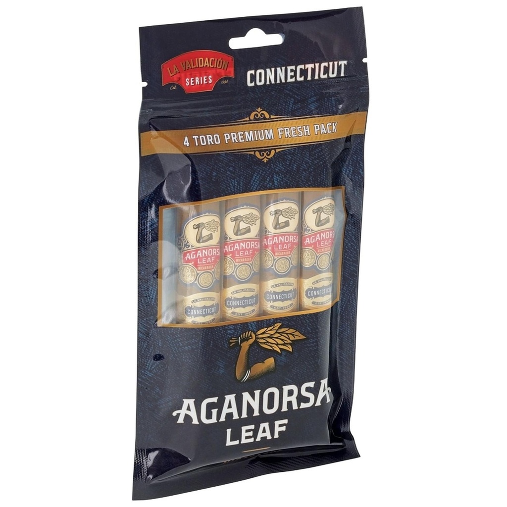 Aganorsa Leaf Connecticut Toro Shelf Retail Pack of 4 - Sampler Cigars