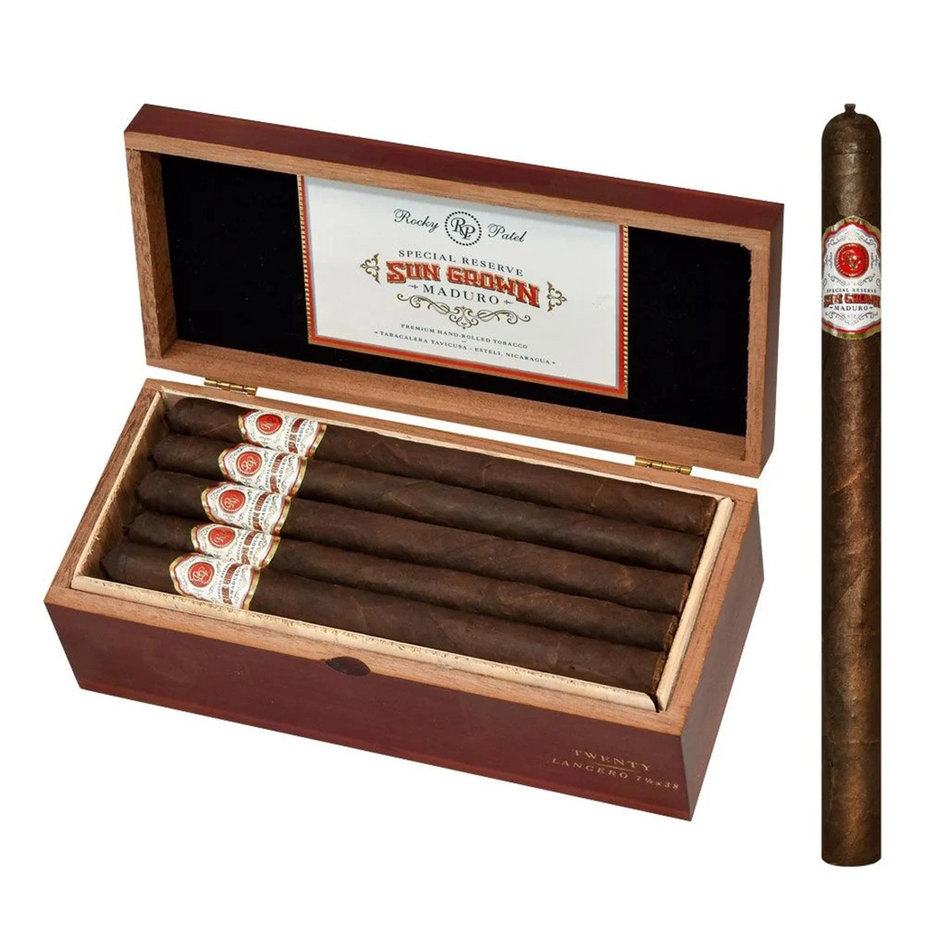 Rocky Patel Sun Grown Maduro Lancero Box of 20 - 7" 1/2 x 38