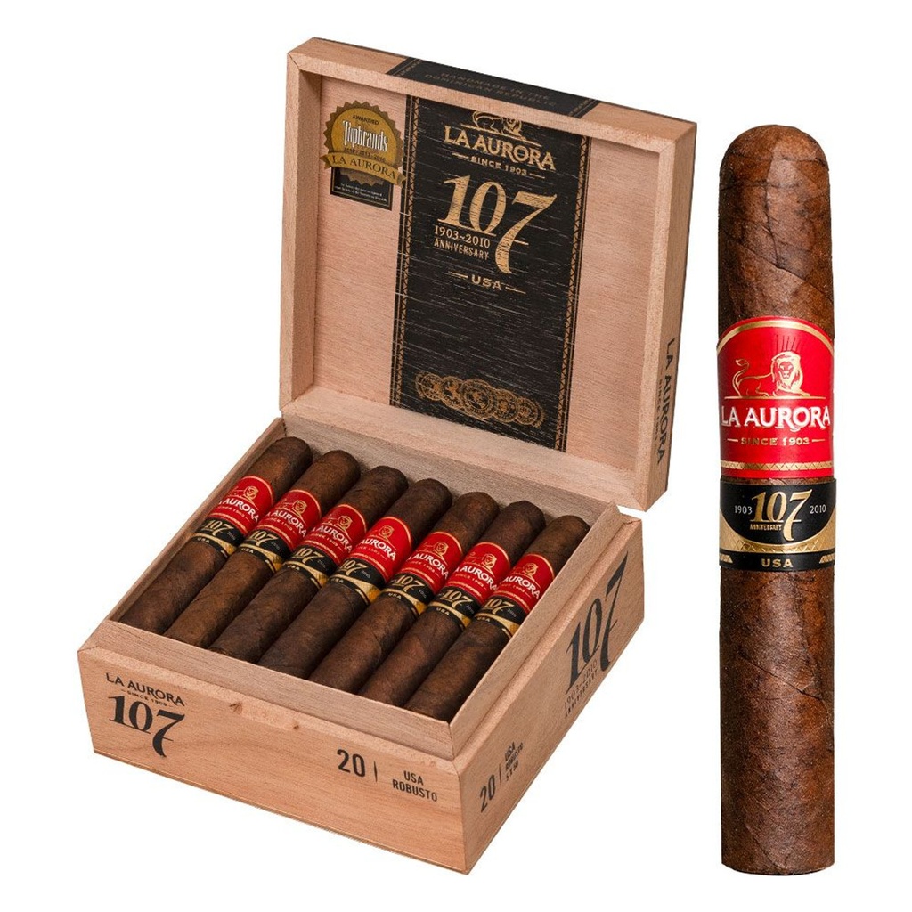 La Aurora 107 USA Toro Box of 20 - 5" 1/2 x 54
