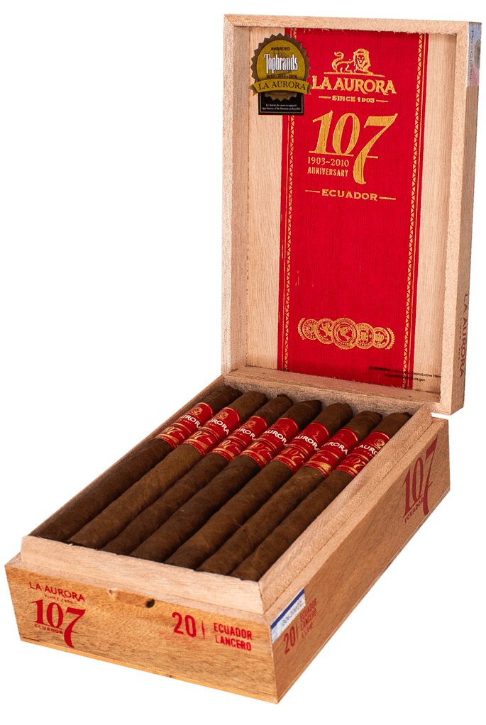La Aurora 107 Ecuador Lancero Box of 20 - 6" 7/8 x 40