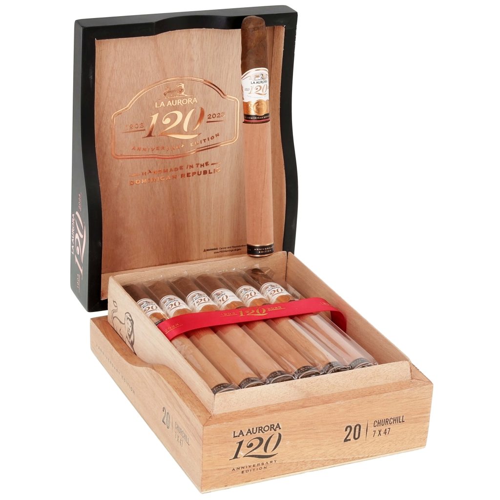 La Aurora 120 Anniversary Churchill Box of 20 - 7" x 47