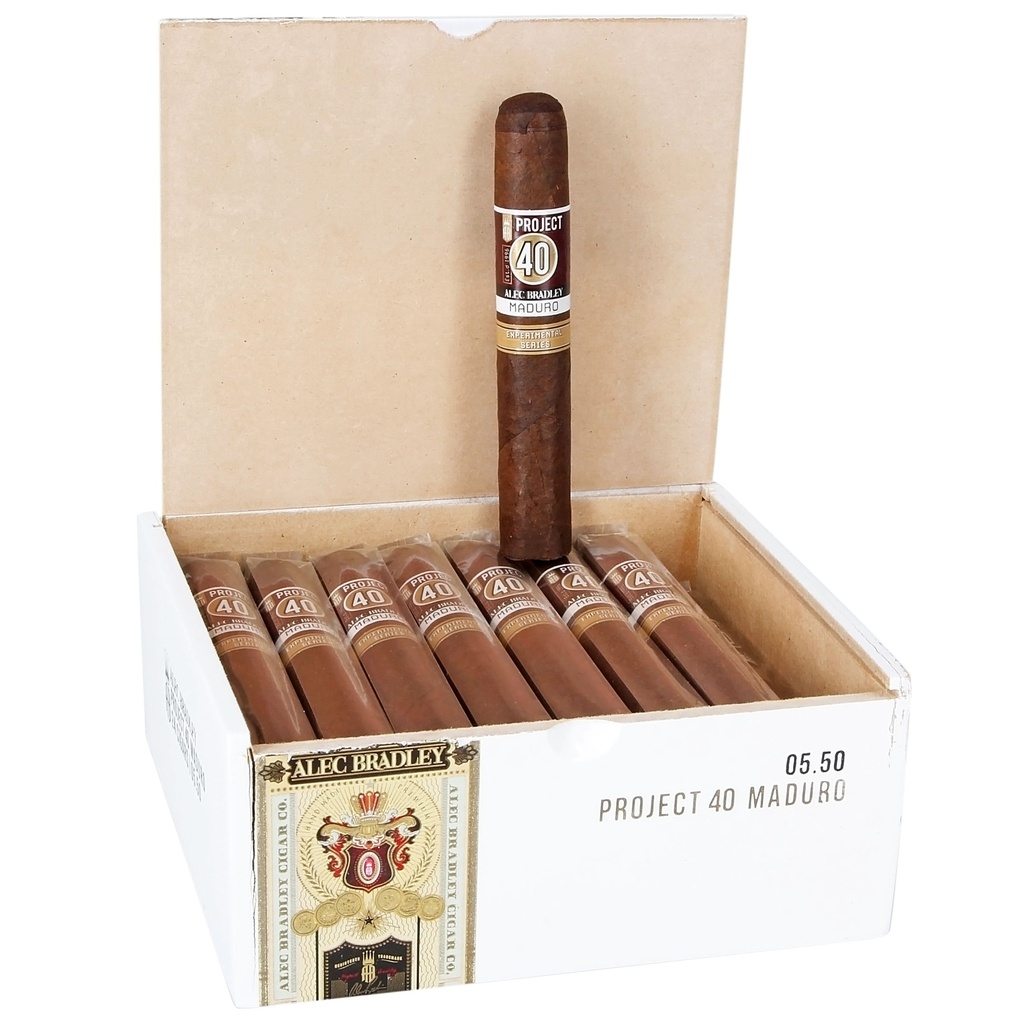 Alec Bradley Project 40 Maduro Robusto Box of 24 - 5" x 50