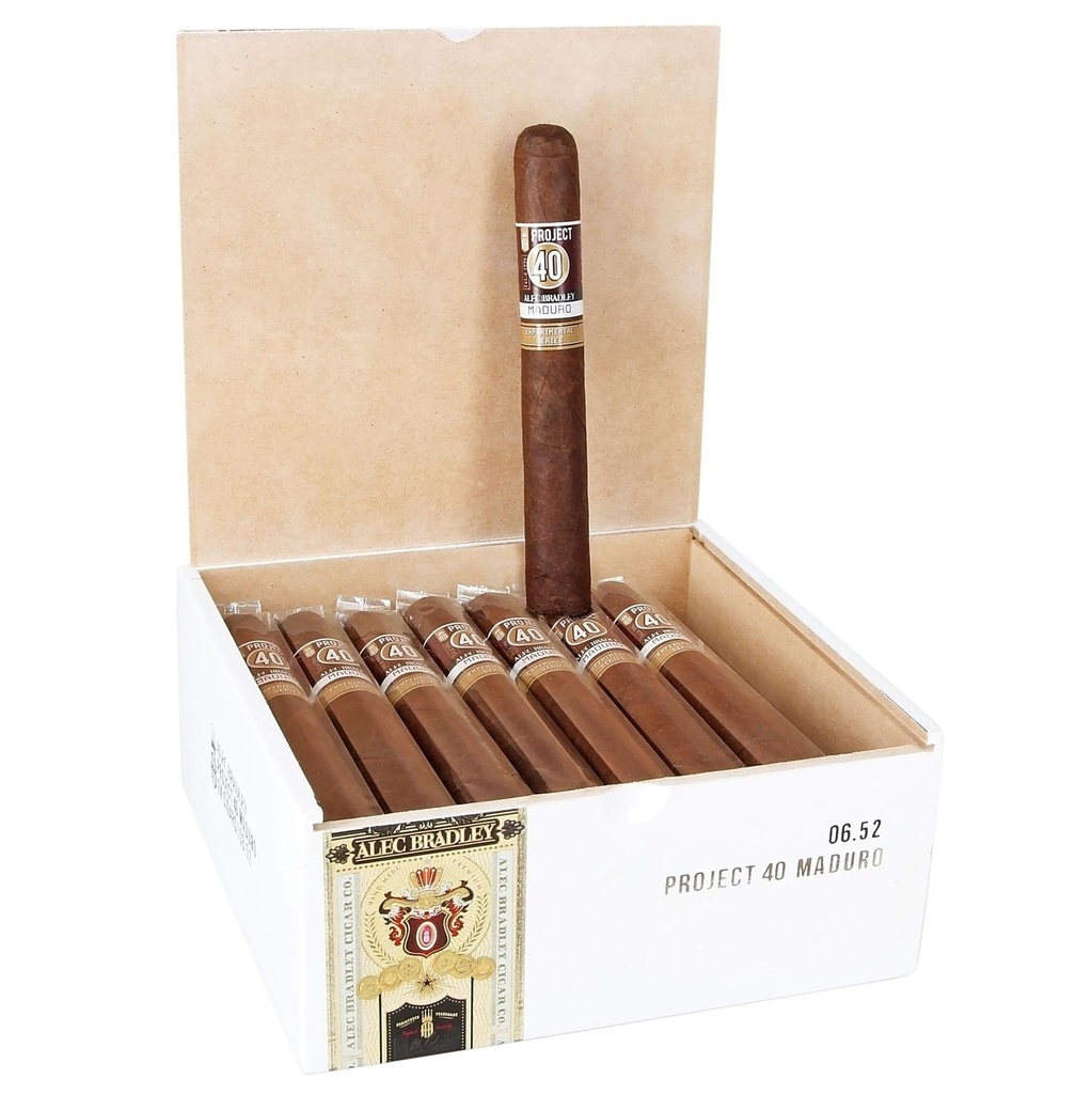 Alec Bradley Project 40 Maduro Toro Box of 24 - 6" x 52