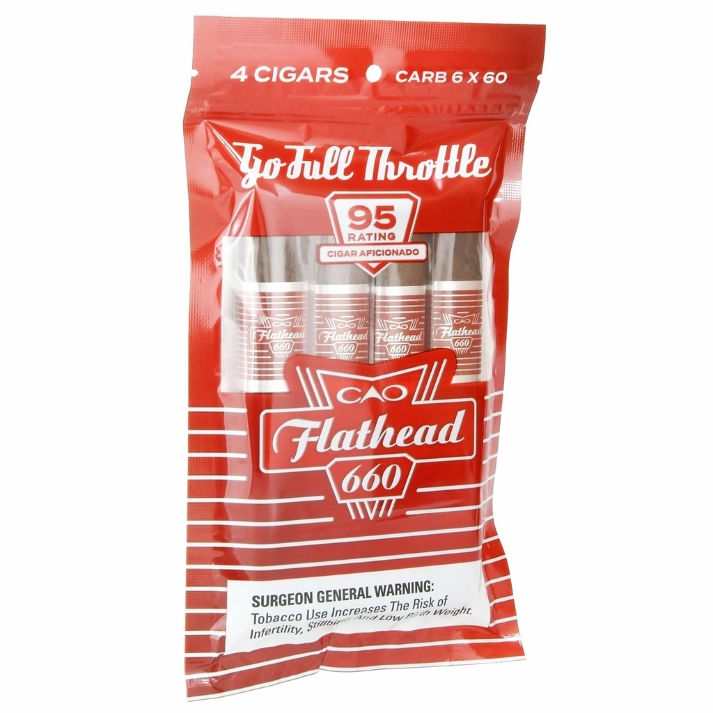 CAO Flathead Carb Shelf Retail Pack of 4 - Sampler Cigars