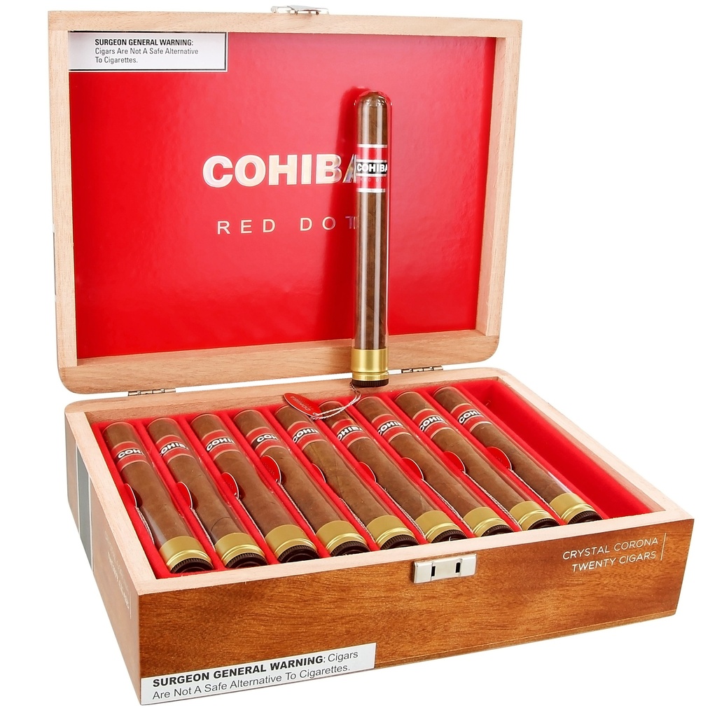 Cohiba Red Dot Crystal Corona (Crystal Tube) Box of 20 - 5" 1/2 x 42